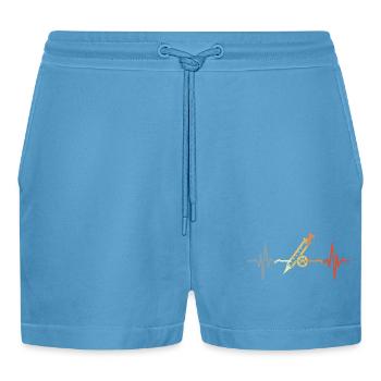 Tiermedizin Spritze EKG - Organic Relaxed Cropped Shorts Made in EU -  Sol Blue - Vorne