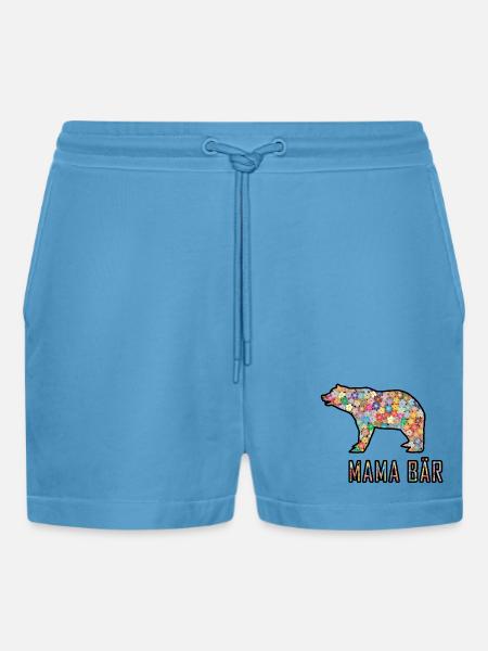 Mama Bär - Organic Relaxed Cropped Shorts Made in EU - Sol Blue