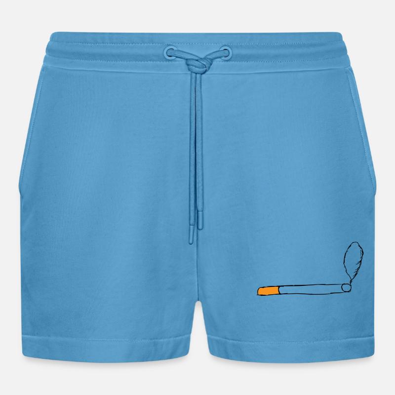 Zigarette - Organic Relaxed Cropped Shorts Made in EU - Sol Blue