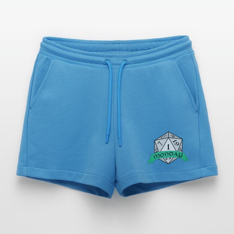 Monday Dice Emblem Organic Relaxed Cropped Shorts Made in EU