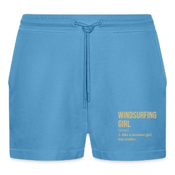 Windsurfing - Organic Relaxed Cropped Shorts Made in EU -  Sol Blue - Front