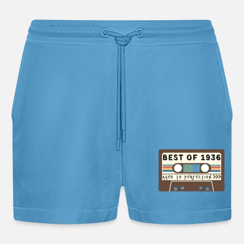 Das Beste von 1936 - Organic Relaxed Cropped Shorts Made in EU -  Sol Blue