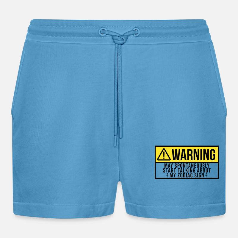 Sagittarius - Organic Relaxed Cropped Shorts Made in EU -  Sol Blue