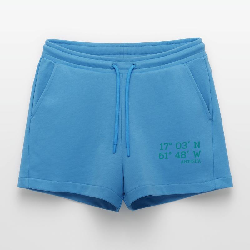 Antigua Coordinates - Coordinates - Caribbean Organic Relaxed Cropped Shorts Made in EU