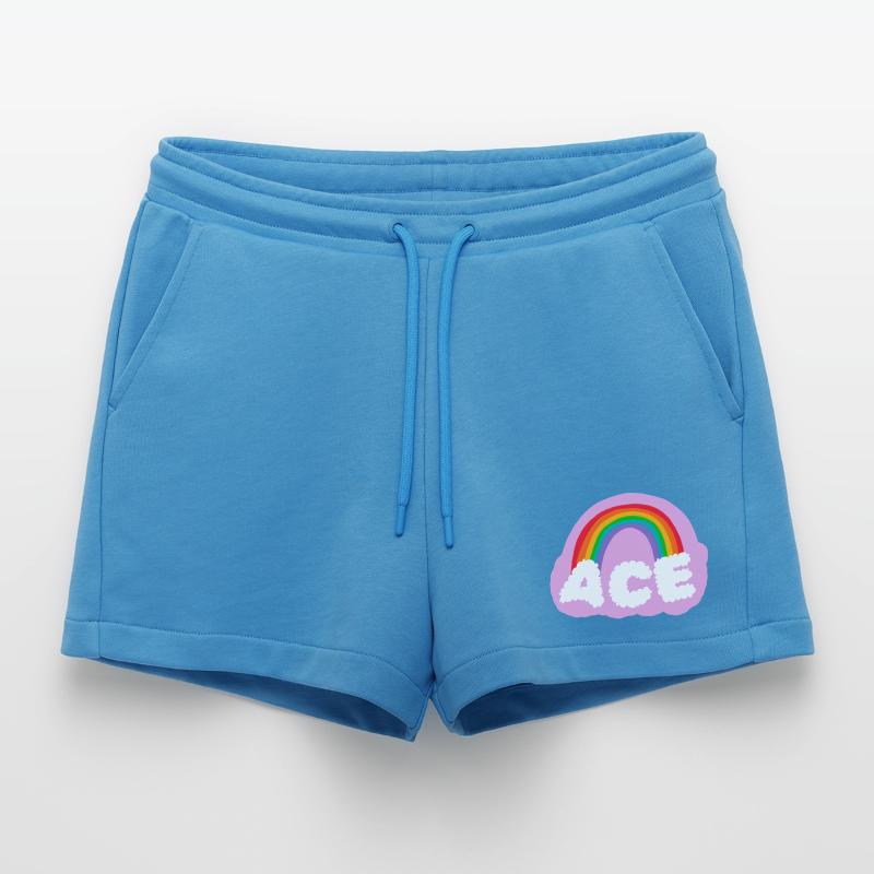 Asexuality, asexual, ace Organic Relaxed Cropped Shorts Made in EU