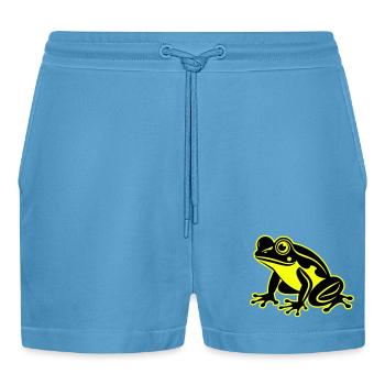 Icône de grenouille - Short bio décontracté court fabriqué en UE -  Sol Blue - Devant