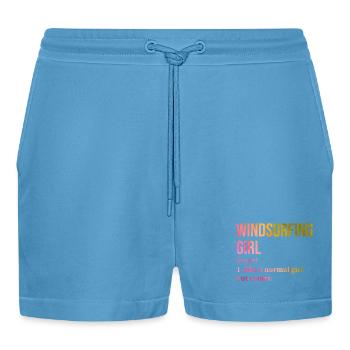 Windsurfing - Organic Relaxed Cropped Shorts Made in EU -  Sol Blue - Front