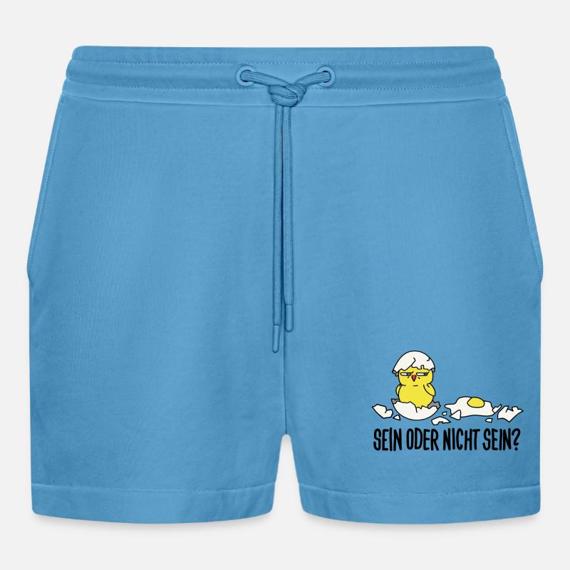 sein oder nicht sein - Organic Relaxed Cropped Shorts Made in EU -  Sol Blue