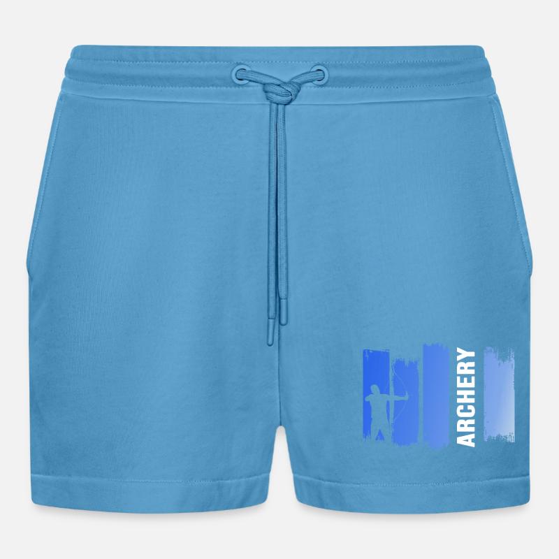 Bogensport Bogen "archery" Bogenparcours - Organic Relaxed Cropped Shorts Made in EU -  Sol Blue