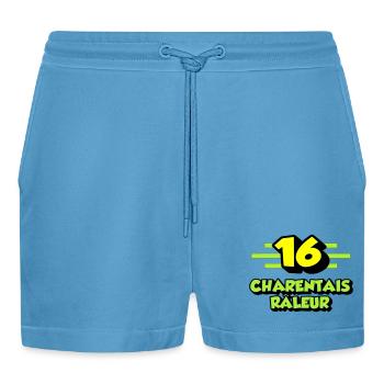 Complaining Charentais - Organic Relaxed Cropped Shorts Made in EU -  Sol Blue - Front