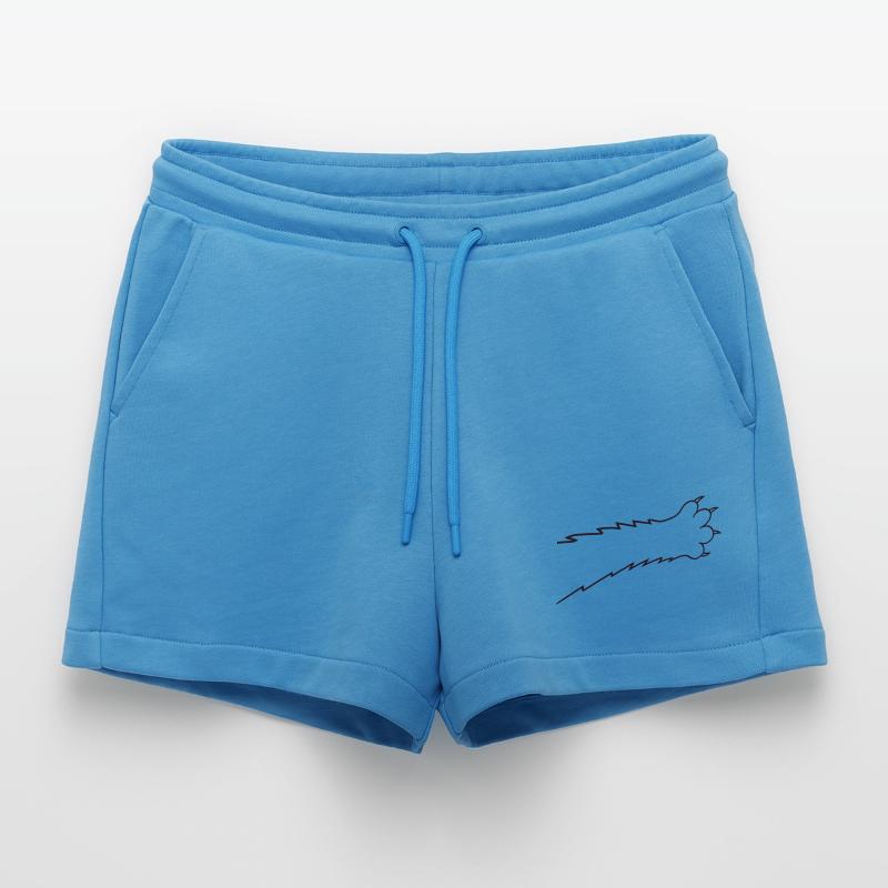 Cats, claws, paws, paws, sharp claws, scratching Organic Relaxed Cropped Shorts Made in EU