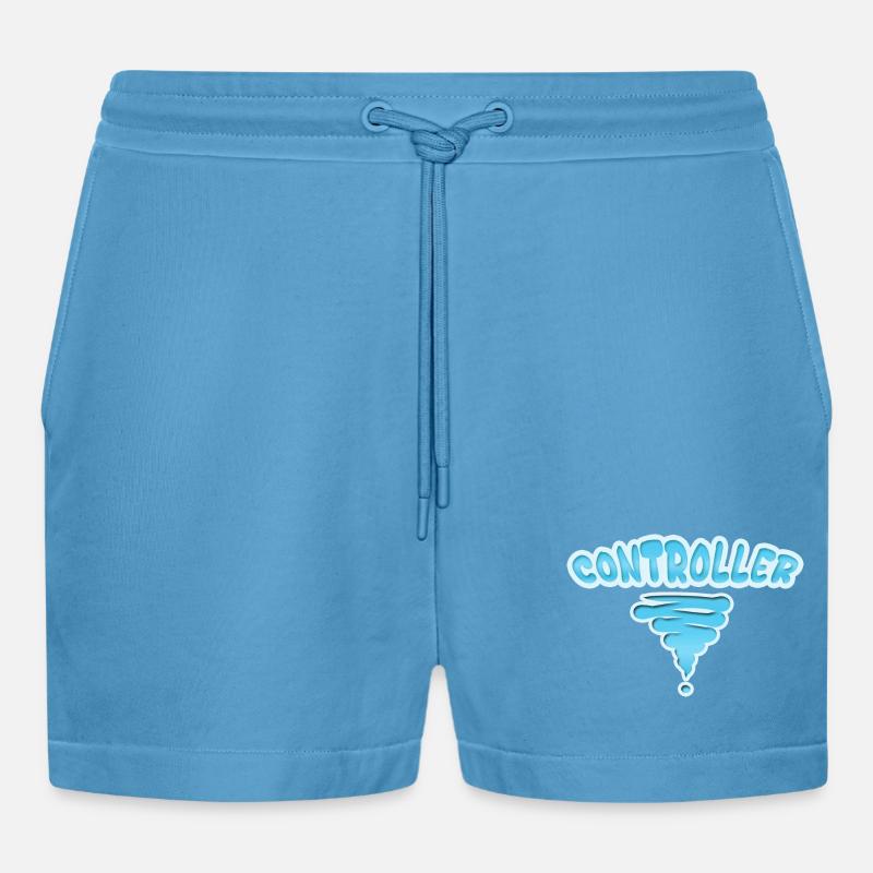 Controller as a profession - Organic Relaxed Cropped Shorts Made in EU -  Sol Blue