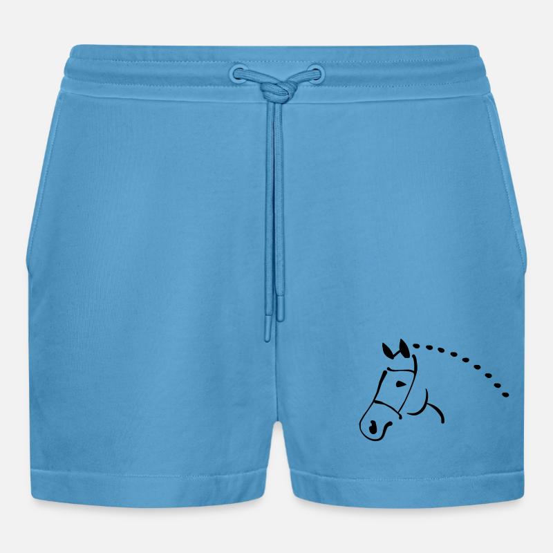 Pferd - Organic Relaxed Cropped Shorts Made in EU -  Sol Blue