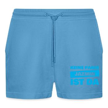 Jazmin als Vorname - Organic Relaxed Cropped Shorts Made in EU -  Sol Blue - Vorne