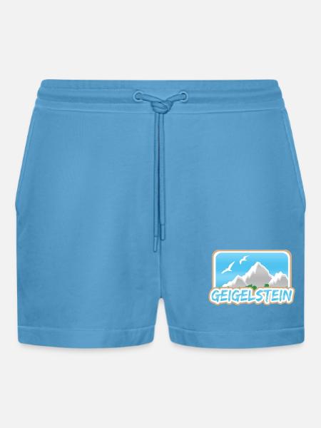 Geigelstein Geigelstein - Organic Relaxed Cropped Shorts Made in EU - Sol Blue