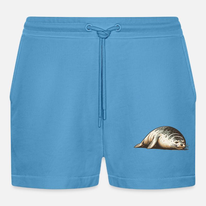 Phoque - Short bio décontracté court fabriqué en UE -  Sol Blue