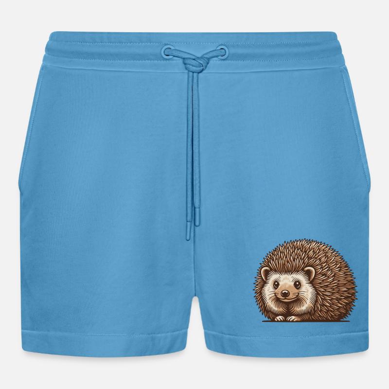 Igel - Organic Relaxed Cropped Shorts Made in EU -  Sol Blue