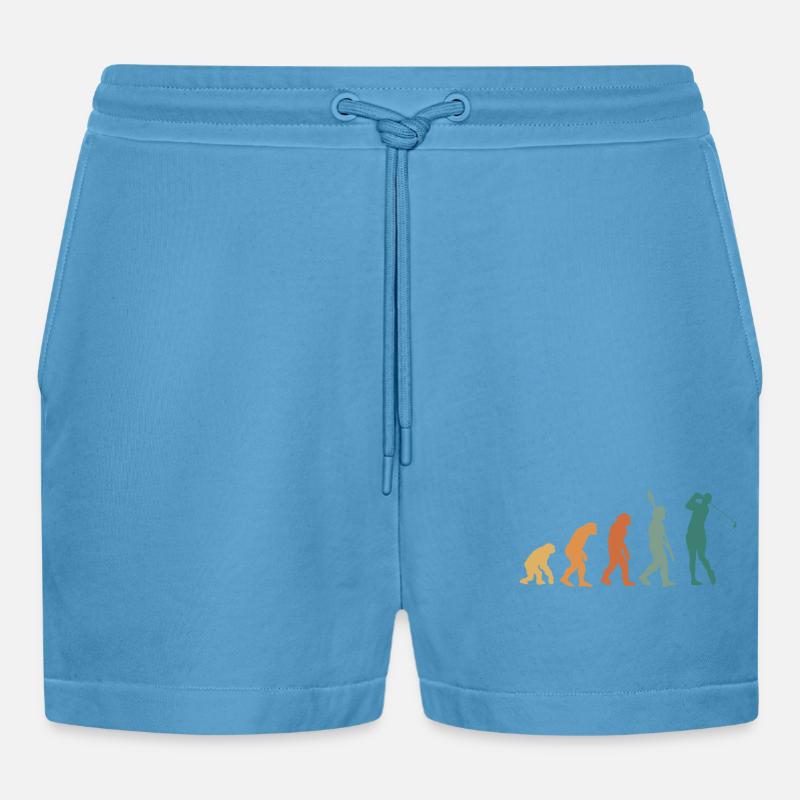 Evolution Golf rétro - Short bio décontracté court fabriqué en UE -  Sol Blue