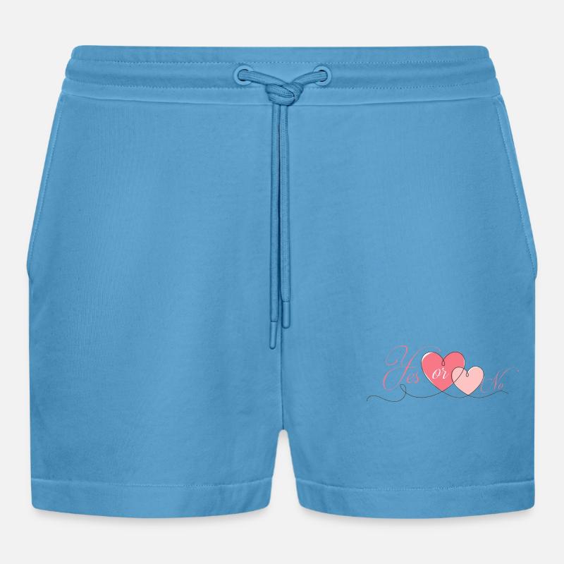 JA ODER NEIN - Organic Relaxed Cropped Shorts Made in EU -  Sol Blue