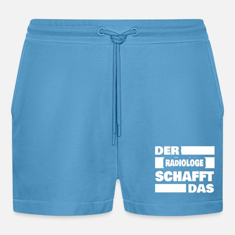 Radiologist as work - Organic Relaxed Cropped Shorts Made in EU -  Sol Blue