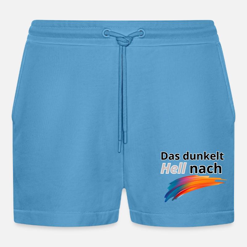 Das Dunkelt hell nach - Organic Relaxed Cropped Shorts Made in EU - Sol Blue