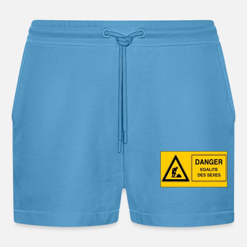 Geschlechtergleichheit - Organic Relaxed Cropped Shorts Made in EU -  Sol Blue