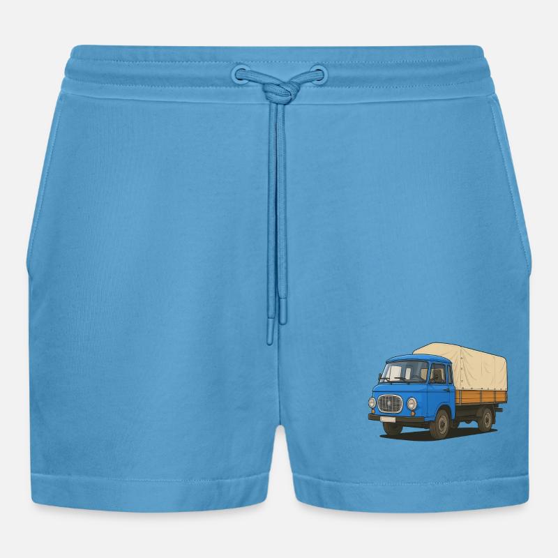 Plateau Est - Short bio décontracté court fabriqué en UE -  Sol Blue