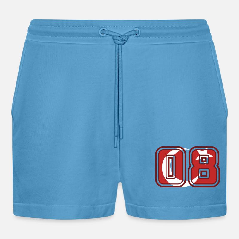 Artvin - Organic Relaxed Cropped Shorts Made in EU -  Sol Blue