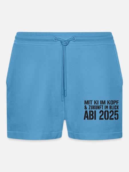 Degree AI - Organic Relaxed Cropped Shorts Made in EU -  Sol Blue