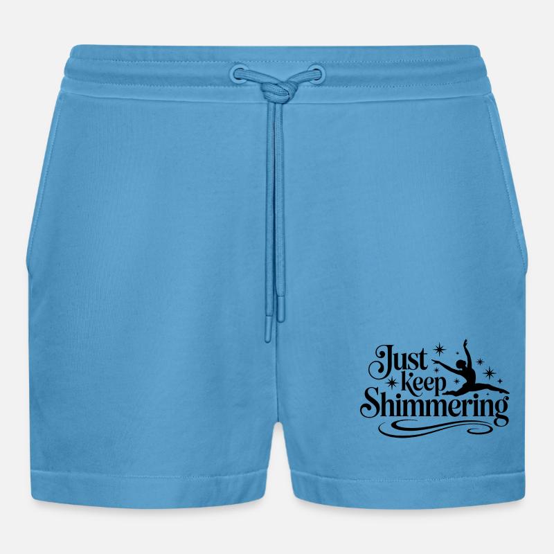 Schimmern Sie einfach weiter Synchronschwimmer - Organic Relaxed Cropped Shorts Made in EU -  Sol Blue