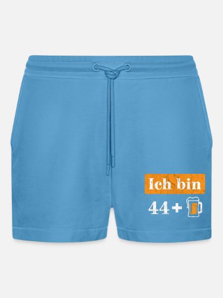 I'm 44 plus beer 45th birthday - Organic Relaxed Cropped Shorts Made in EU -  Sol Blue