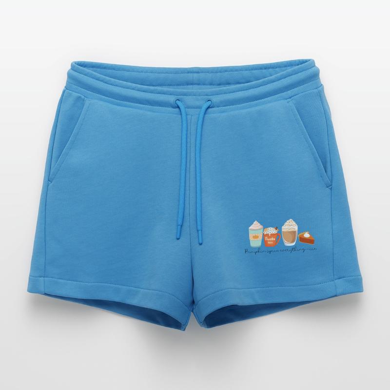 ☕ Pumpkin Spice Everything Nice 🎃 Organic Relaxed Cropped Shorts Made in EU