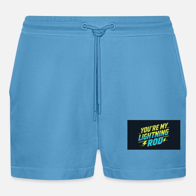 Du bist mein Blitzableiter - Organic Relaxed Cropped Shorts Made in EU -  Sol Blue