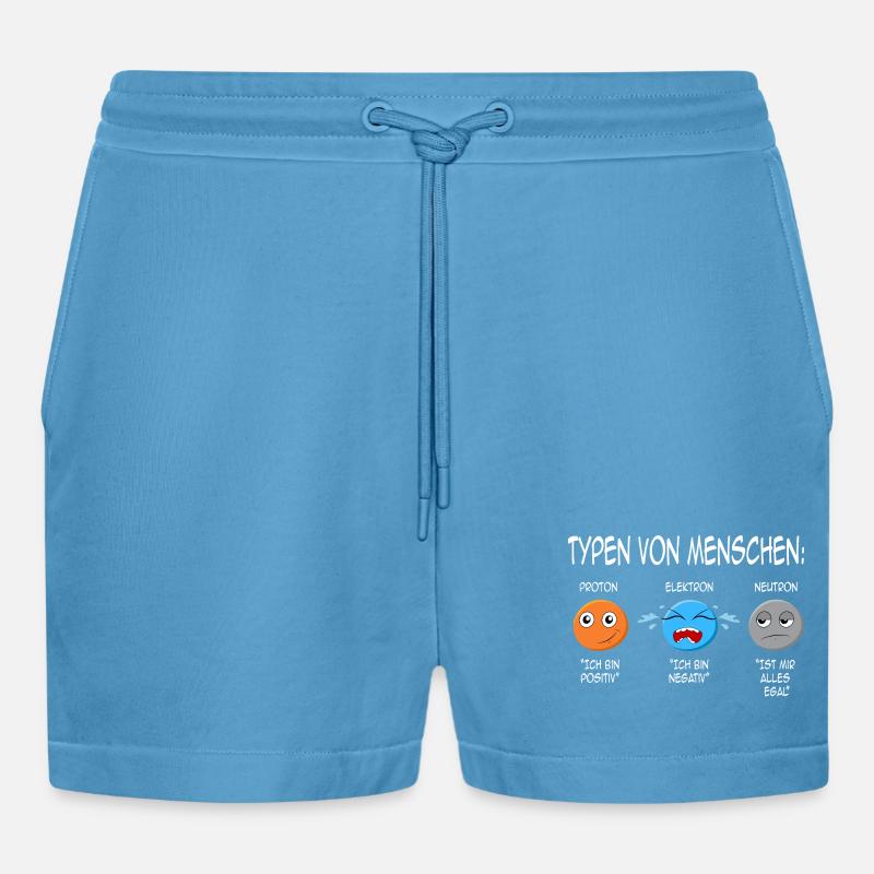 Physics Physicist Teacher Science Funny Saying - Organic Relaxed Cropped Shorts Made in EU - Sol Blue
