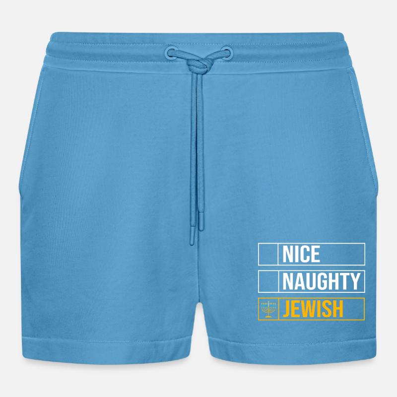 Hanoukka Hanoukka Hanoukka - Short bio décontracté court fabriqué en UE -  Sol Blue