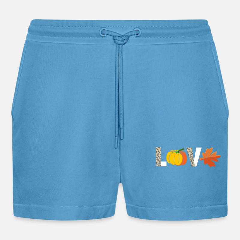 Thanksgiving Mama Mutter Oma Großmutter - Organic Relaxed Cropped Shorts Made in EU -  Sol Blue