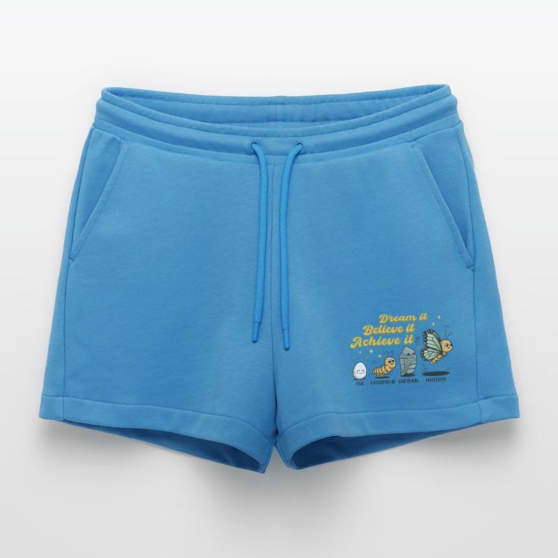 Chenille Papillon Ecole Evolution Cadeau Short bio décontracté court fabriqué en UE