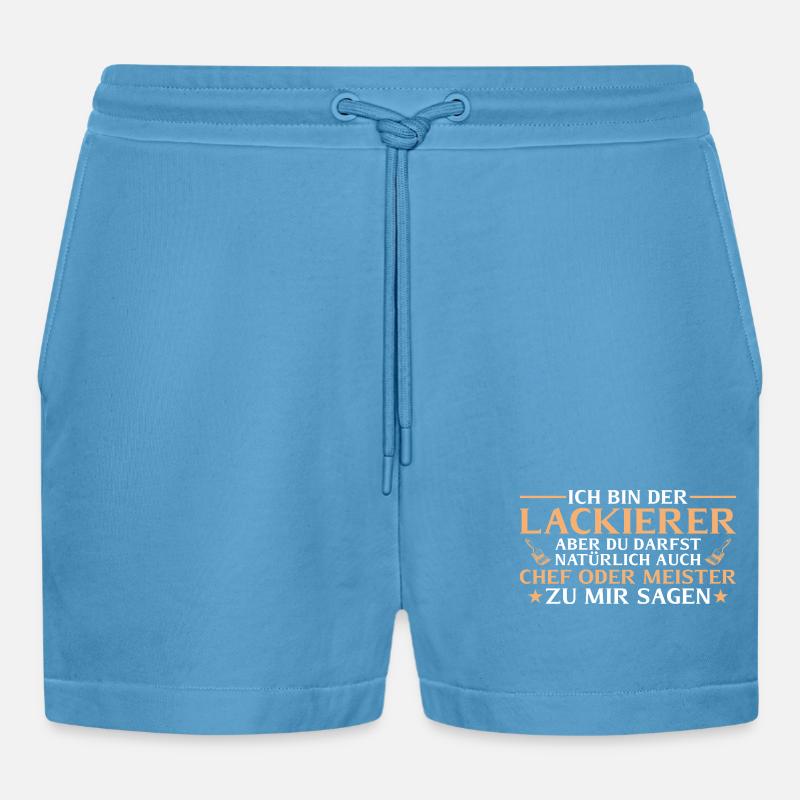 Lackierer Chef oder Meister - Maler - Organic Relaxed Cropped Shorts Made in EU -  Sol Blue