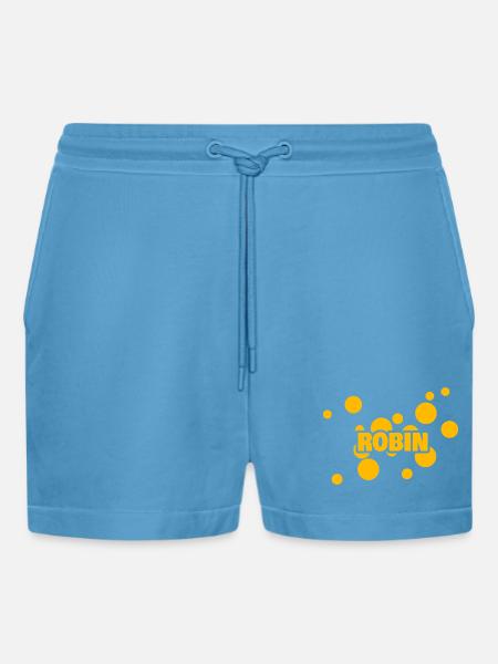 Robin as Robin - Organic Relaxed Cropped Shorts Made in EU - Sol Blue