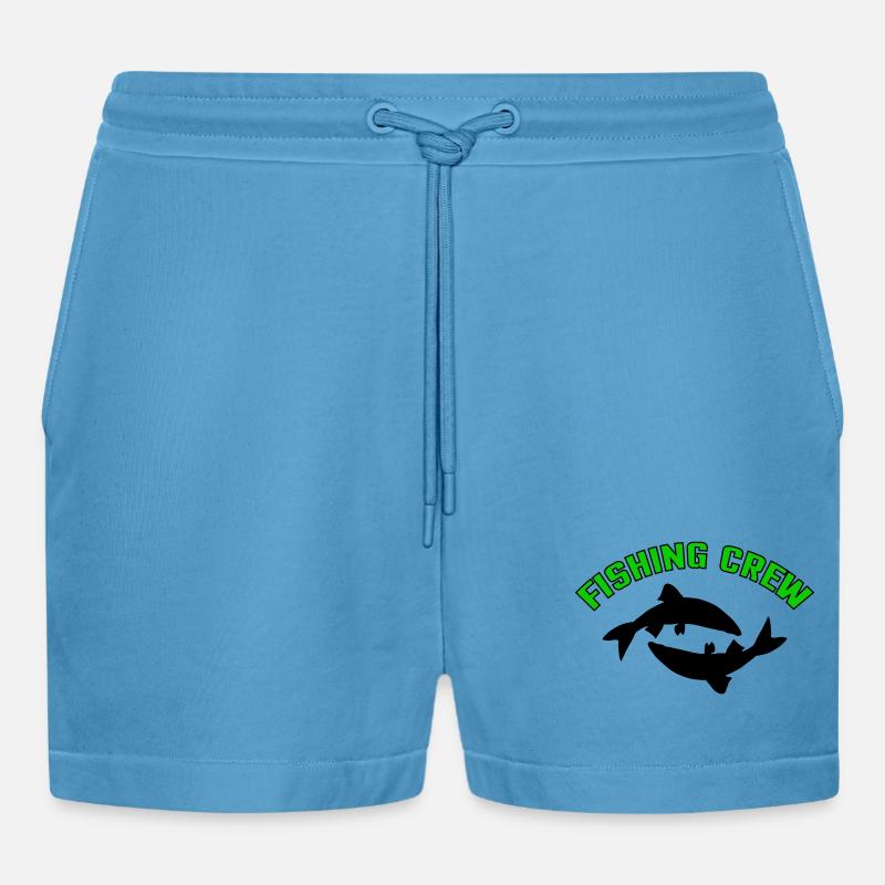 Fisch Crew - Organic Relaxed Cropped Shorts Made in EU -  Sol Blue