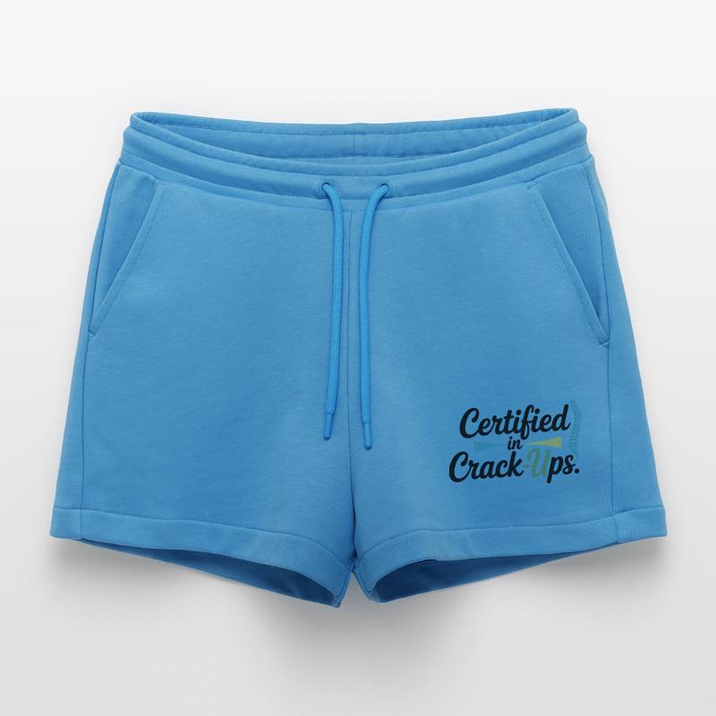 Chiropractor Alignment Is Everything Professional Organic Relaxed Cropped Shorts Made in EU