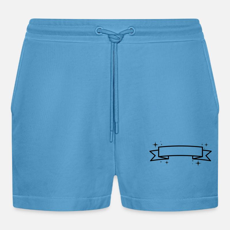 Banner - Text Einfügen - Organic Relaxed Cropped Shorts Made in EU -  Sol Blue
