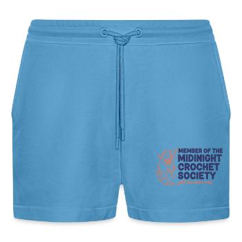 Mitglied der Midnight Crochet Society Nur noch einer - Organic Relaxed Cropped Shorts Made in EU -  Sol Blue - Vorne