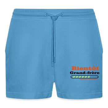Bientôt grand frere - Short bio décontracté court fabriqué en UE -  Sol Blue - Devant