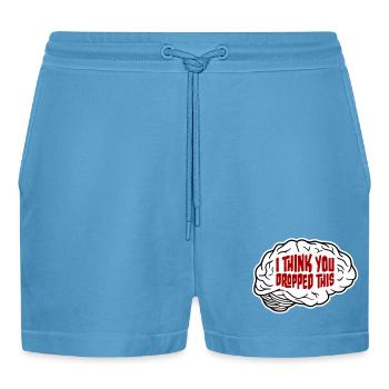 Je crois que tu as laissé tomber ton humour sarcastique, c’est le cerveau - Short bio décontracté court fabriqué en UE -  Sol Blue - Devant