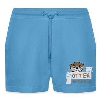 Otter Nonsense Lustig Wortspiel Otter Liebe Spruch - Organic Relaxed Cropped Shorts Made in EU -  Sol Blue - Vorne