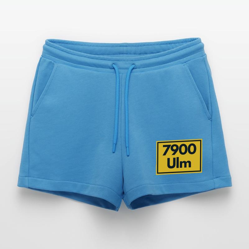 OLD POSTCODE POSTCODE RETRO 7900 ULM MÜNSTERSTADT Organic Relaxed Cropped Shorts Made in EU
