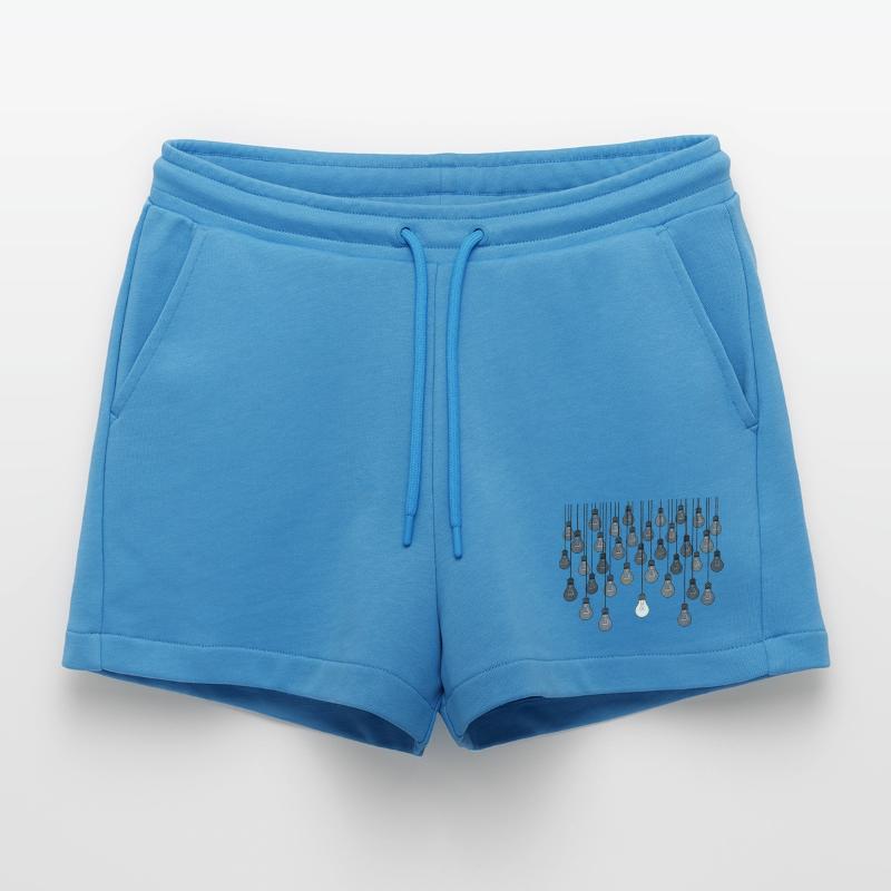 Graues Glühbirnen-Array mit einzigartiger Helligkeit Organic Relaxed Cropped Shorts Made in EU