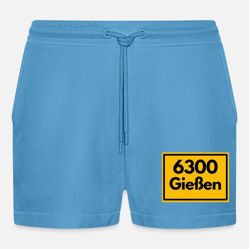 ANCIEN CODE POSTAL RETRO 6300 GIESSEN - Short bio décontracté court fabriqué en UE -  Sol Blue
