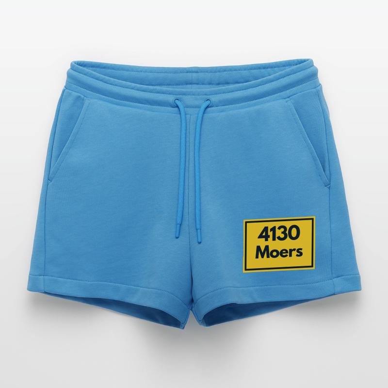 OLD POSTCODE POSTCODE RETRO 4130 MOERS NIEDERRHEIN Organic Relaxed Cropped Shorts Made in EU